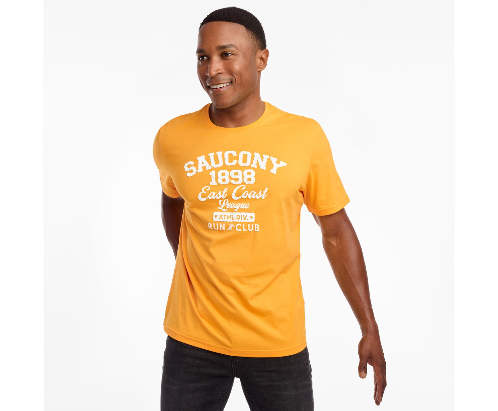 Men's Saucony Rested Short Sleeve Shirts Yellow | Singapore 629TCEV